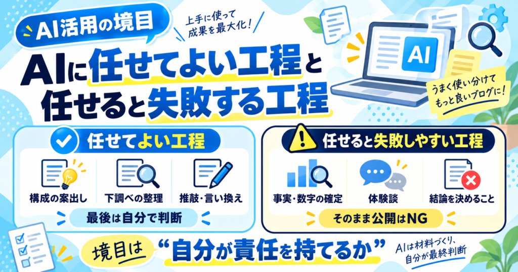 AIに任せてよい工程と任せると失敗する工程