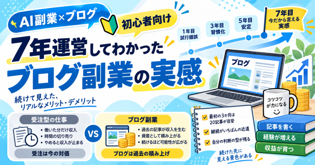7年運営してわかったブログ副業の実感