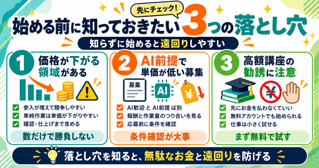 始める前に知っておきたい3つの落とし穴