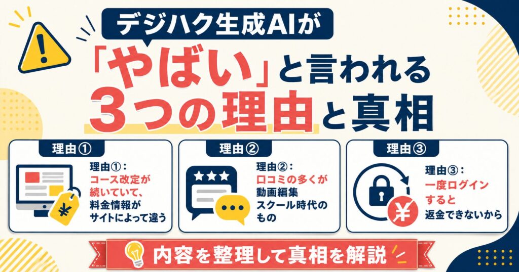 デジハク生成AIが「やばい」と言われる3つの理由と真相