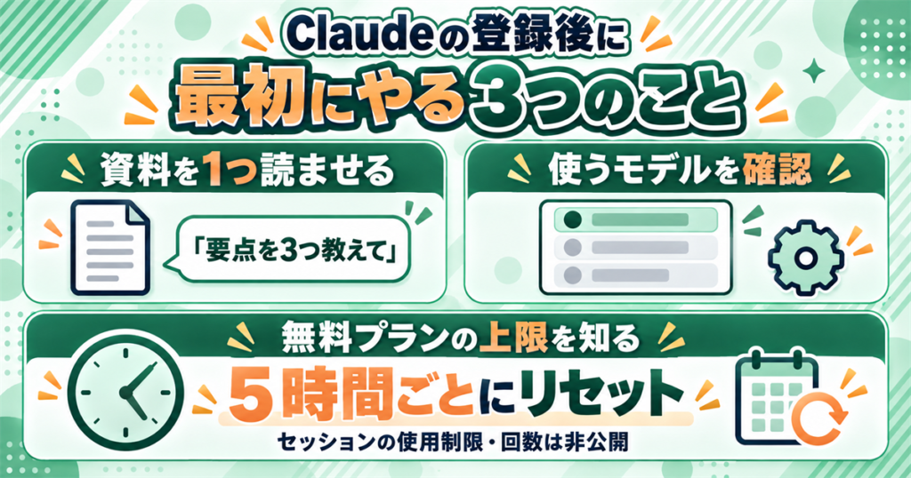 Claudeの登録後に最初にやる3つのこと