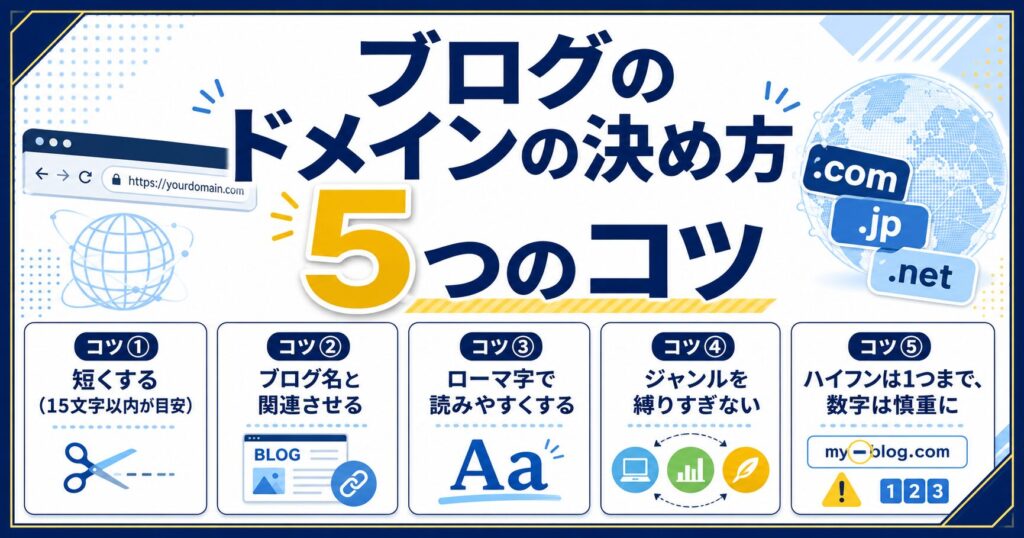 ブログのドメインの決め方5つのコツ