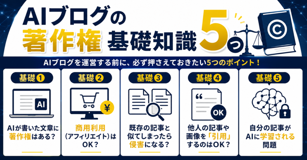 AIブログの著作権 基礎知識5つ