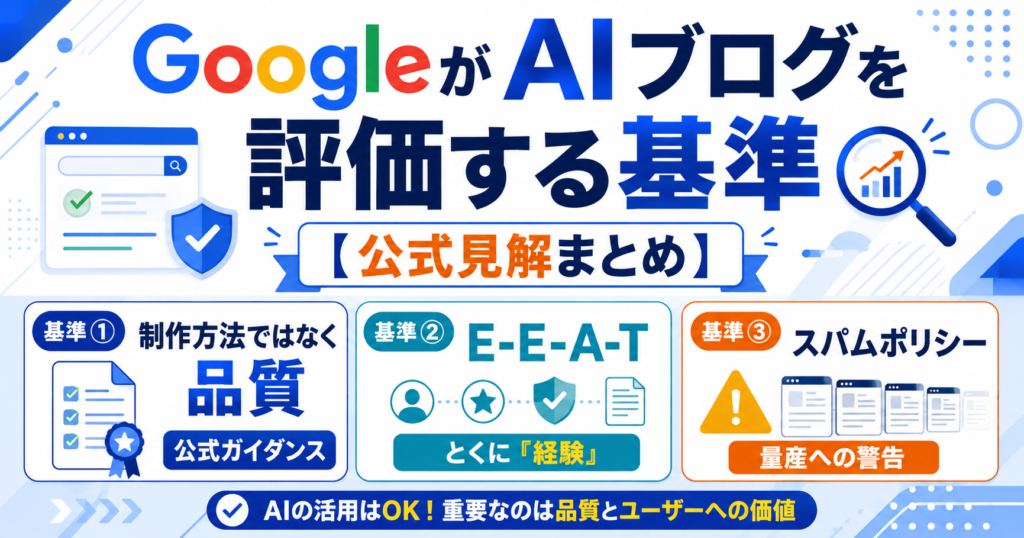 GoogleがAIブログを評価する基準【公式見解まとめ】