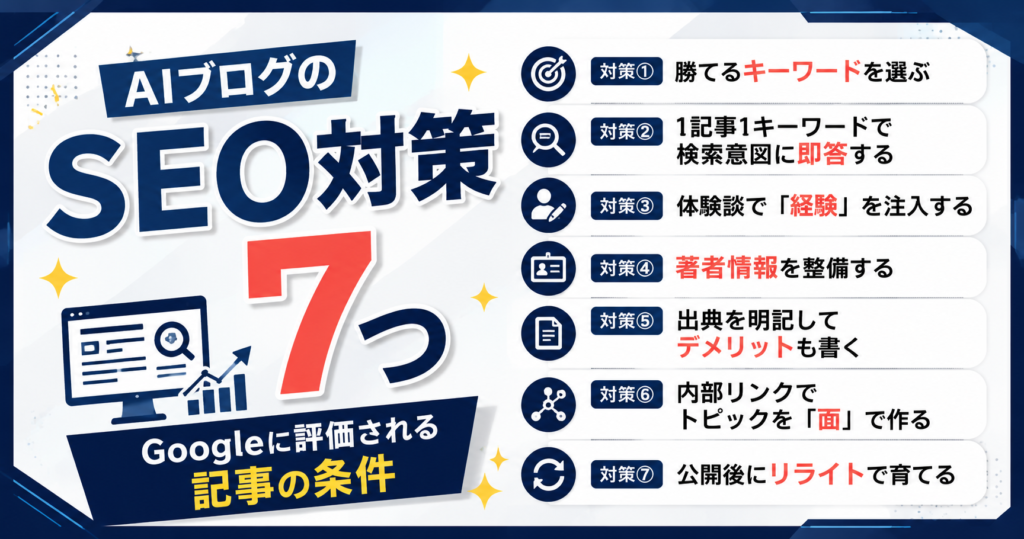 AIブログのSEO対策7つ