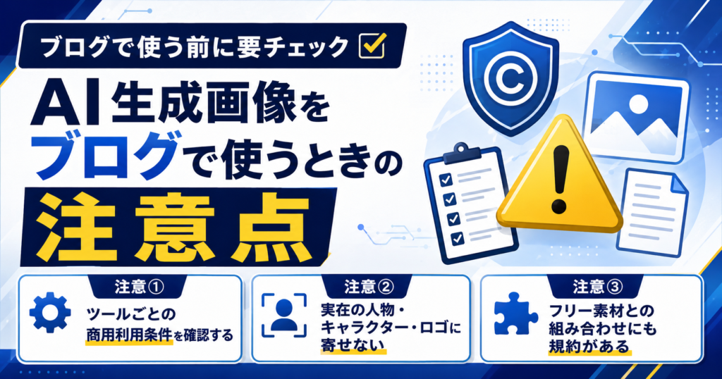 AI生成画像をブログで使うときの注意点