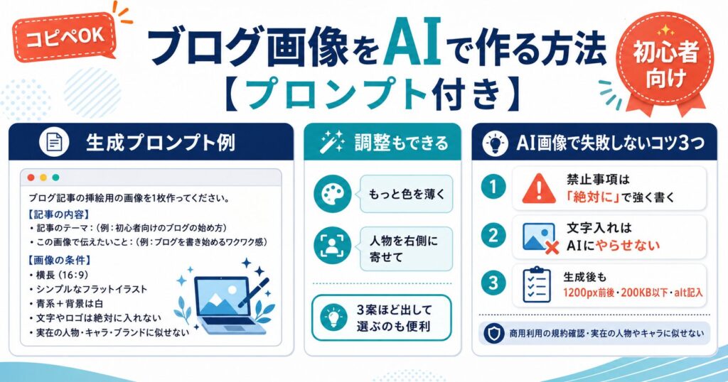 ブログ画像をAIで作る方法【プロンプト付き】