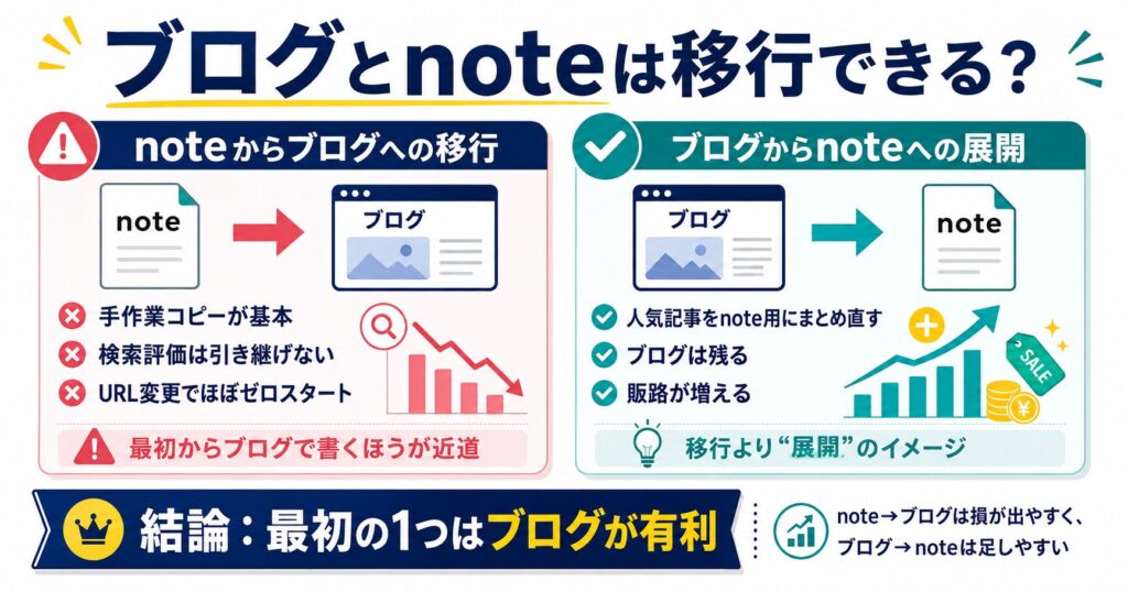 ブログとnoteは移行できる?
