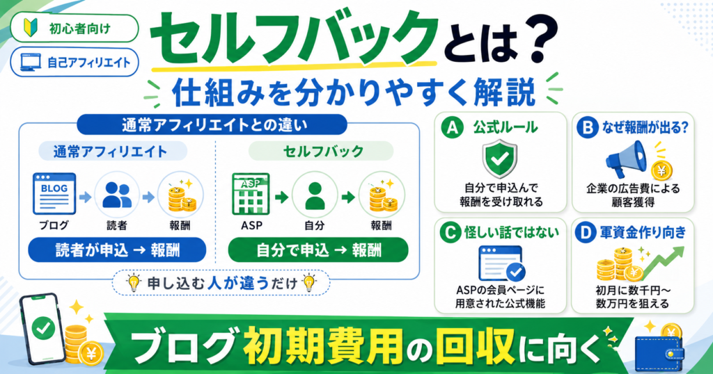 セルフバックとは?仕組みを分かりやすく解説