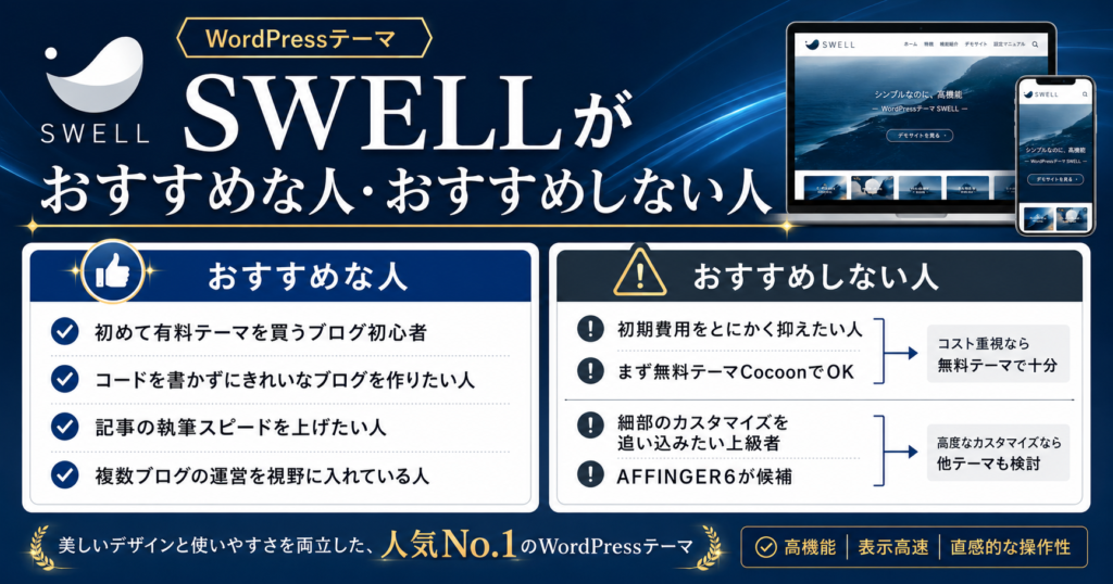 SWELLがおすすめな人・おすすめしない人