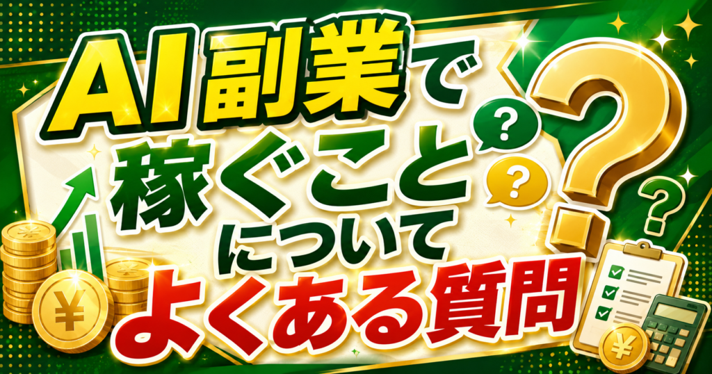 AI副業で稼ぐことについてよくある質問