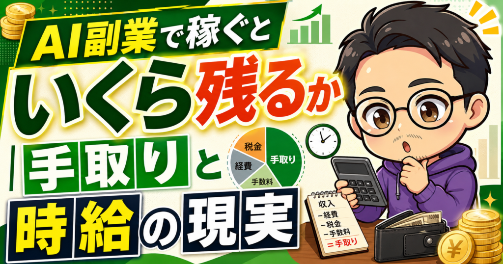 AI副業で稼ぐといくら残るか｜手取りと時給の現実