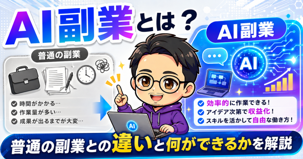 AI副業とは？普通の副業との違いと何ができるかを解説