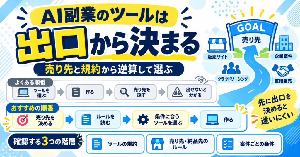 AI副業のツールは出口から決まる