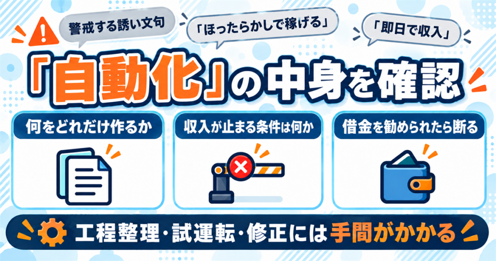 AI副業の自動化をうたう誘い文句の見分け方