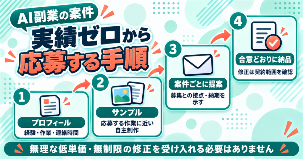 AI副業の案件を実績ゼロから取るまでの手順