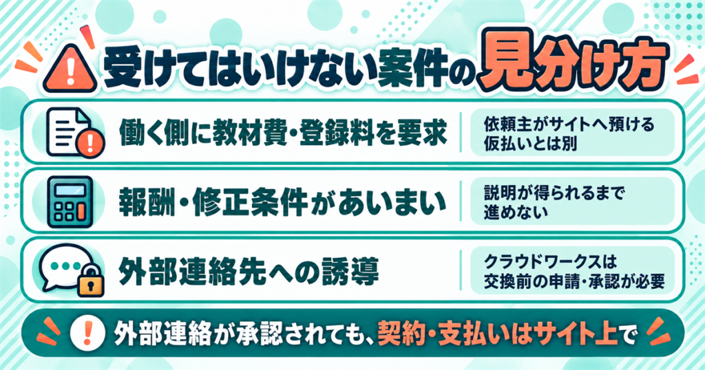 受けてはいけない案件の見分け方