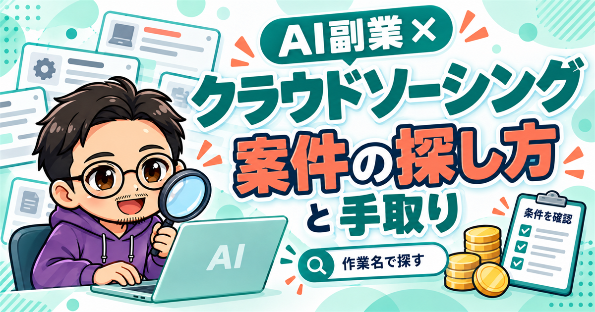 AI副業×クラウドソーシング|案件の探し方と手取り