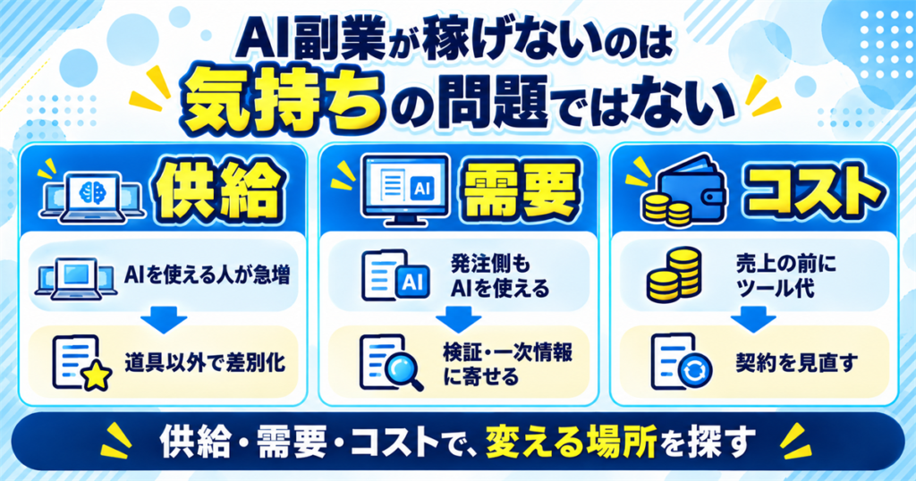 AI副業が稼げないのは気持ちの問題ではない