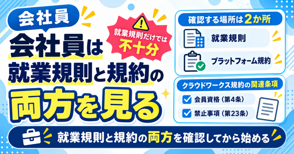 会社員は就業規則と規約の両方を見る