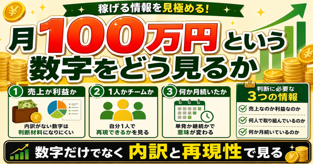 月100万円という数字をどう見るか